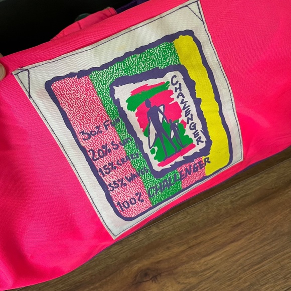 Retro 80s / 90s Neon Challenger Surf & Sail Duffle Bag - Picture 3 of 13